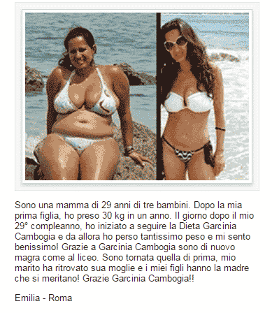 Testimonianza Emilia su Garcinia Cambogia Veda