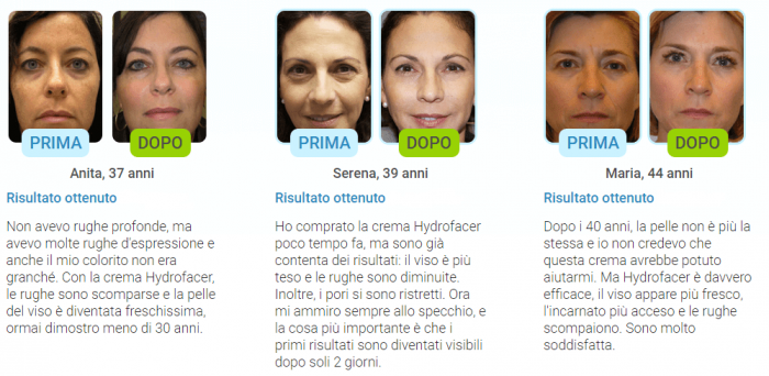 Hydrofacer testimonianze opinioni recensioni Hydrofacer testimonianze opinioni recensioni