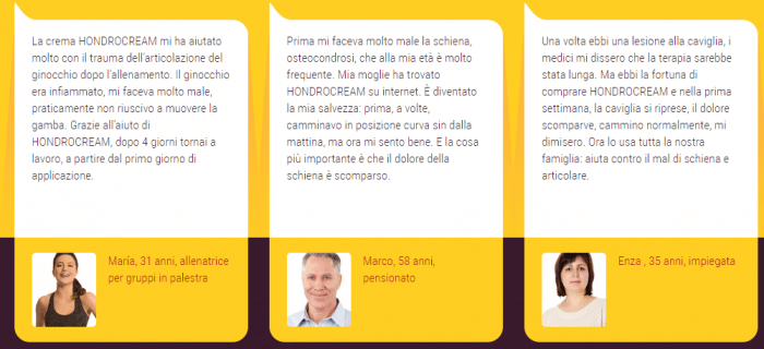 Hondrocream recensioni opinioni