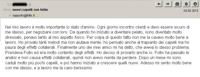 Follixin testimonianze opinioni pareri commenti